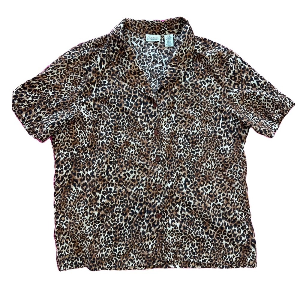 Vintage Cheetah Print Button Down